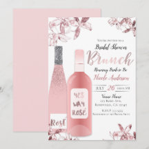 Roze Rosè Wijn & Orchidee Bloemen Brunch Ontbijt
