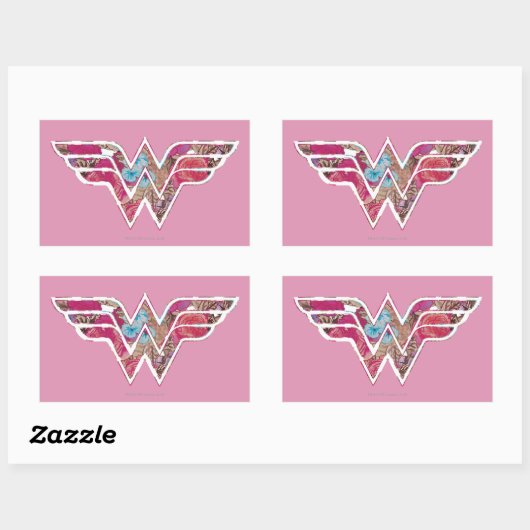 Roze Rose WW Rechthoekige Sticker (Vel)