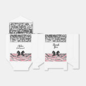 Roze Rose Zilver Glitter & Sparkle Favoriet Box Bedankdoosjes (Uitgevouwen)