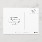 Roze Rosebud Abstract Floral Dank u Briefkaart (Achterkant)