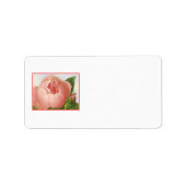 Roze Rosebud Adresetiketten Etiket (Voorkant)