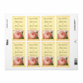 Roze Rosebud Custom Save the Date Labels (Full Sheet)