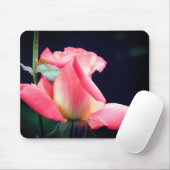 Roze Rosebud Delight Flower Muismat (Met muis)