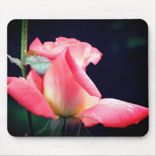 Roze Rosebud Delight Flower Muismat