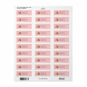 Roze Rosebud Etiketten van het Adres van de Terugk (Full Sheet)
