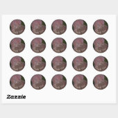 Roze Rosebud Flower Hartelijk dank Ronde Sticker (Vel)