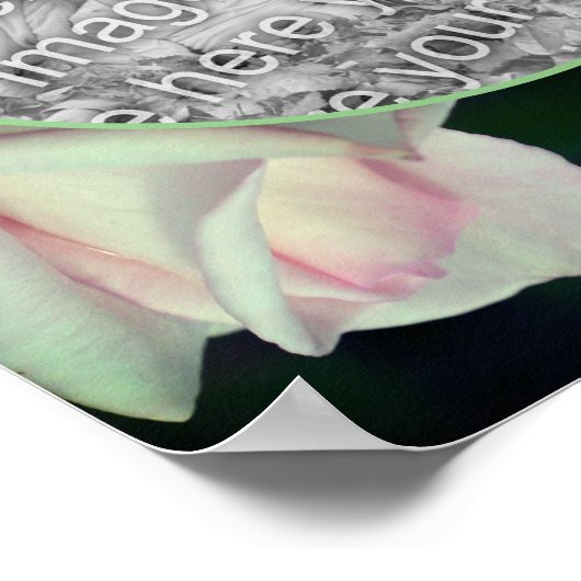 Roze Rosebud Flower Lijst Creëer Uw eigen foto Poster (Hoek)