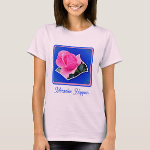 Roze Rosebud Flower Out Miracles Inspirerend T-shirt