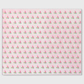 Roze Rosebud Gilt's Birthday Gift Wrap Cadeaupapier (Vlak)