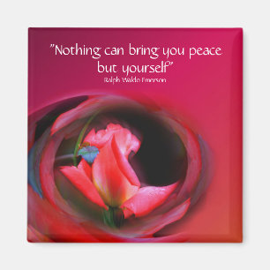 Roze Rosebud Inner Peace Flower Magnet