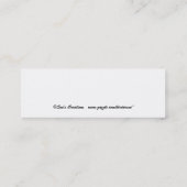 Roze rosebud met zwarte achtergrond mini visitekaartje (Achterkant)