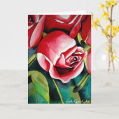 Roze Rosebud Moederdag kaart met gedicht (Gele Bloem)