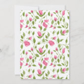 Roze Rosebud Ontwerp voor Geloofsvernieuwing Kaart (Achterkant)