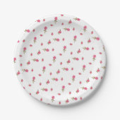  Roze Rosebud Papier borden Gepersonaliseerd Papieren Bordje (Voorkant)
