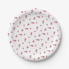  Roze Rosebud Papier borden Gepersonaliseerd Papieren Bordje