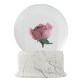 Roze Rosebud Snow Wereldbol Sneeuwbol (Voorkant)