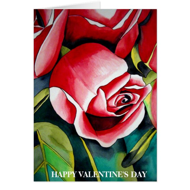 Roze Rosebud-Valentijnsdag (Voorkant)