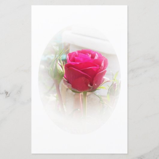 Roze Rosebud Wedding Programma (Achterkant)