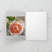 Roze Rosebud Wenskaart Kaart (Binnen)