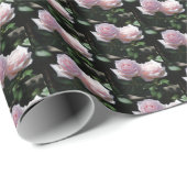 Roze rosebuds cadeaupapier (Rol Hoek)