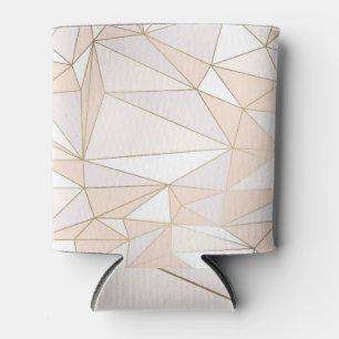 Roze Rosegold: Abstracte geometrische luxe Blikjeskoeler