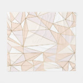Roze Rosegold: Abstracte geometrische luxe Fleece Deken (Voorkant (Horizontaal))