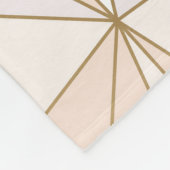 Roze Rosegold: Abstracte geometrische luxe Fleece Deken (Hoek)