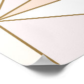 Roze Rosegold: Abstracte geometrische luxe Poster (Hoek)