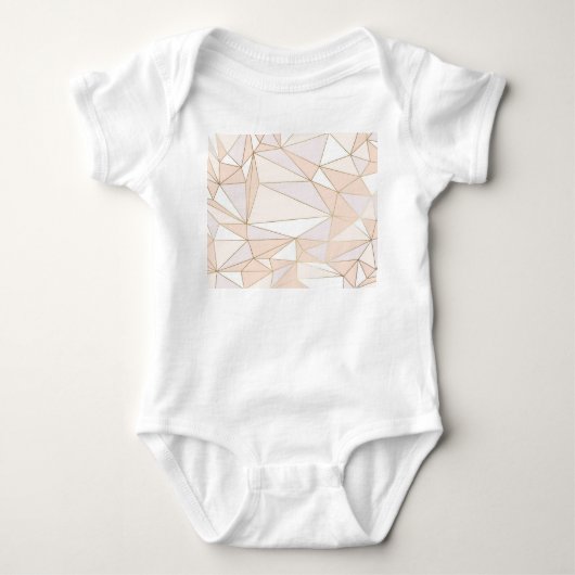 Roze Rosegold: Abstracte geometrische luxe Romper (Voorkant)