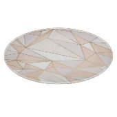 Roze Rosegold: Abstracte geometrische luxe Snijplank (Hoek)