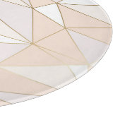 Roze Rosegold: Abstracte geometrische luxe Snijplank (Hoek)