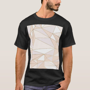 Roze Rosegold: Abstracte geometrische luxe T-shirt