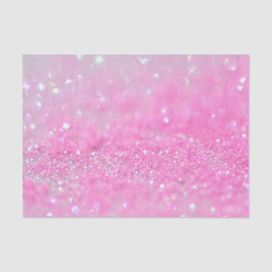 Roze Rosegold Sparkle Baby Girl Glitter Tissuepapier (Voorkant)