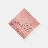 Roze Roségoud Afstuderen Servet (Hoek)