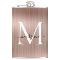 Roze Roségoud Feminin Monogram Geborsteld Staal Me