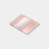 Roze Roségoud Naam Post-it® Notities Notes (Schuin)
