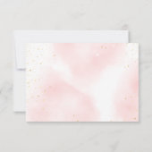 Roze roségoud We are over the Moon baby shower Bedankkaart (Achterkant)