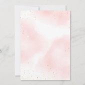 Roze roségoud We are over the Moon Baby shower Kaart (Achterkant)