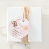 Roze roségoud We are over the Moon Dank je wel Bedankjes Labels (In situ)