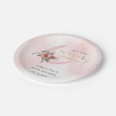 Roze roségoud We are over the Moon Paper Bord (Gekanteld)