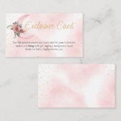 Roze roségoud We zijn over de Moon Enclosure Kaart (Voorkant / Achterkant)