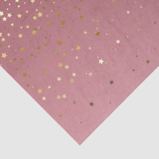 roze roségouden achtergrond en glittersterren tissuepapier (Detail)