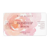 Roze Rosehip Serum Labels (Voorkant)