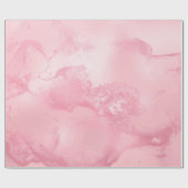 Roze RosePastel Snoep Molten Marble Glass Abstract Cadeaupapier (Vlak)