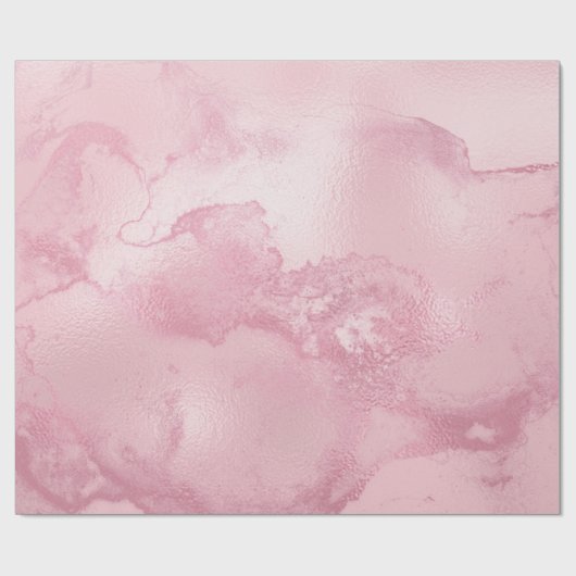 Roze RosePastel Snoep Molten Marble Glass Abstract Cadeaupapier (Vlak)