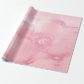Roze RosePastel Snoep Molten Marble Glass Abstract Cadeaupapier (Uitgerold)