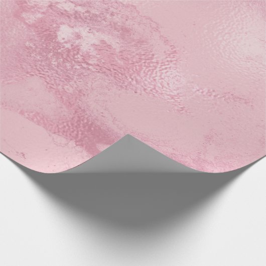 Roze RosePastel Snoep Molten Marble Glass Abstract Cadeaupapier (Hoek)