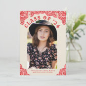 Roze Roses Arch Fotogradatie Partij Uitnodiging (Staand voorkant)