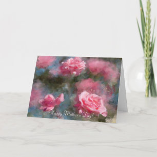 Roze Roses Art-kaart Kaart