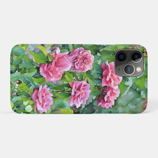 Roze Roses Art Roos Tuin Telefoon Case (Achterkant (horizontaal))